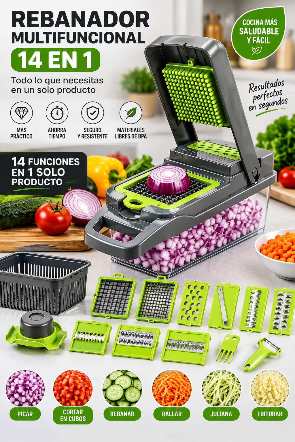 Rebanador MultiCorte™ 14 en 1