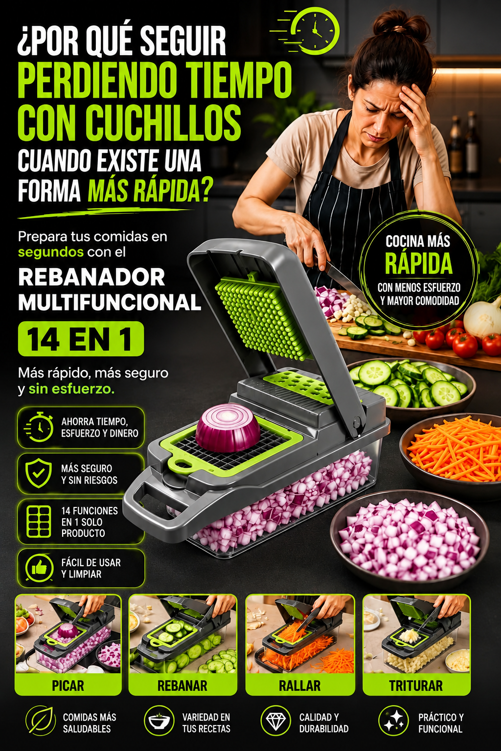 Rebanador MultiCorte™ 14 en 1